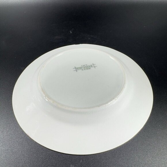 Antique R And Son Fine Porcelain Dish Plate Set 2 Dishes Plates Round IVY VTG - Picture 10 of 11